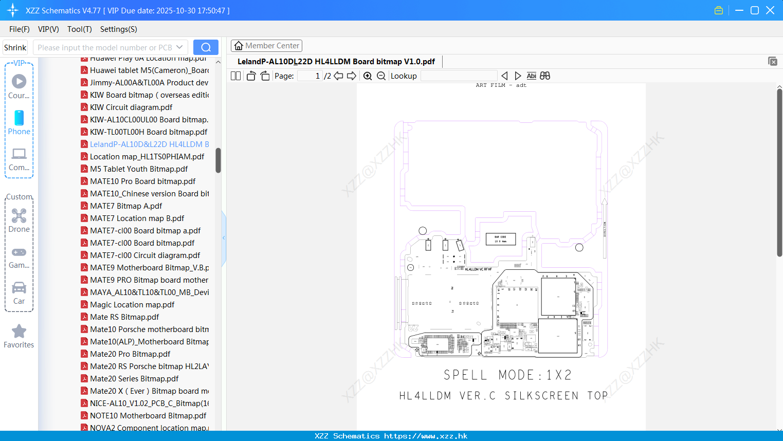 Huawei LelandP-AL10D&L22D HL4LLDM Board Bitmap V1.0